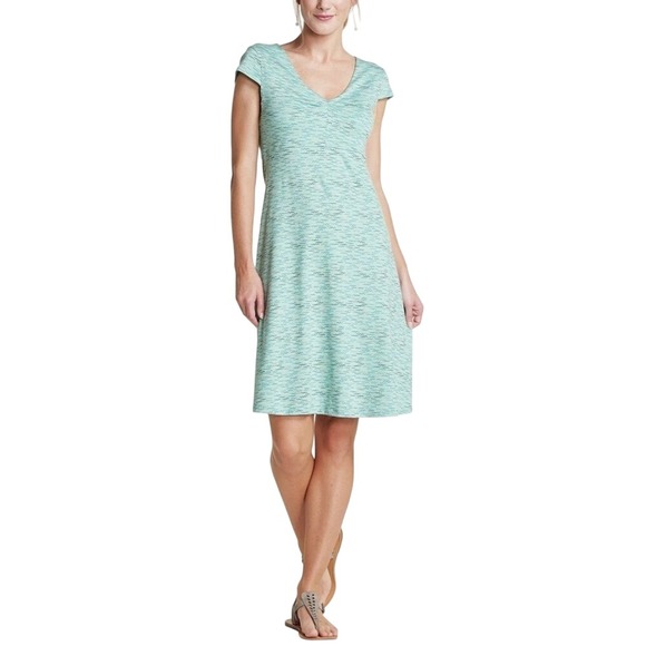 Toad&Co Dresses & Skirts - Toad&Co Women's L Seafoam Blue Rosemarie Dress Organic Cotton Midi Boho Dress